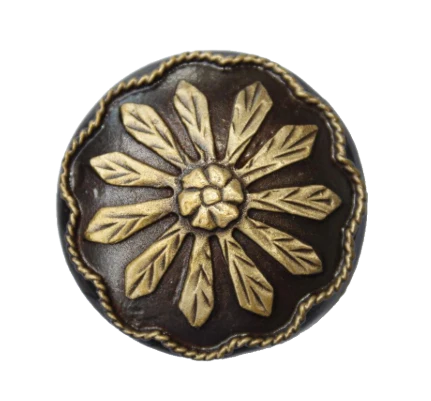 004 STANDARD CONCHO - COPPER FLOWER
