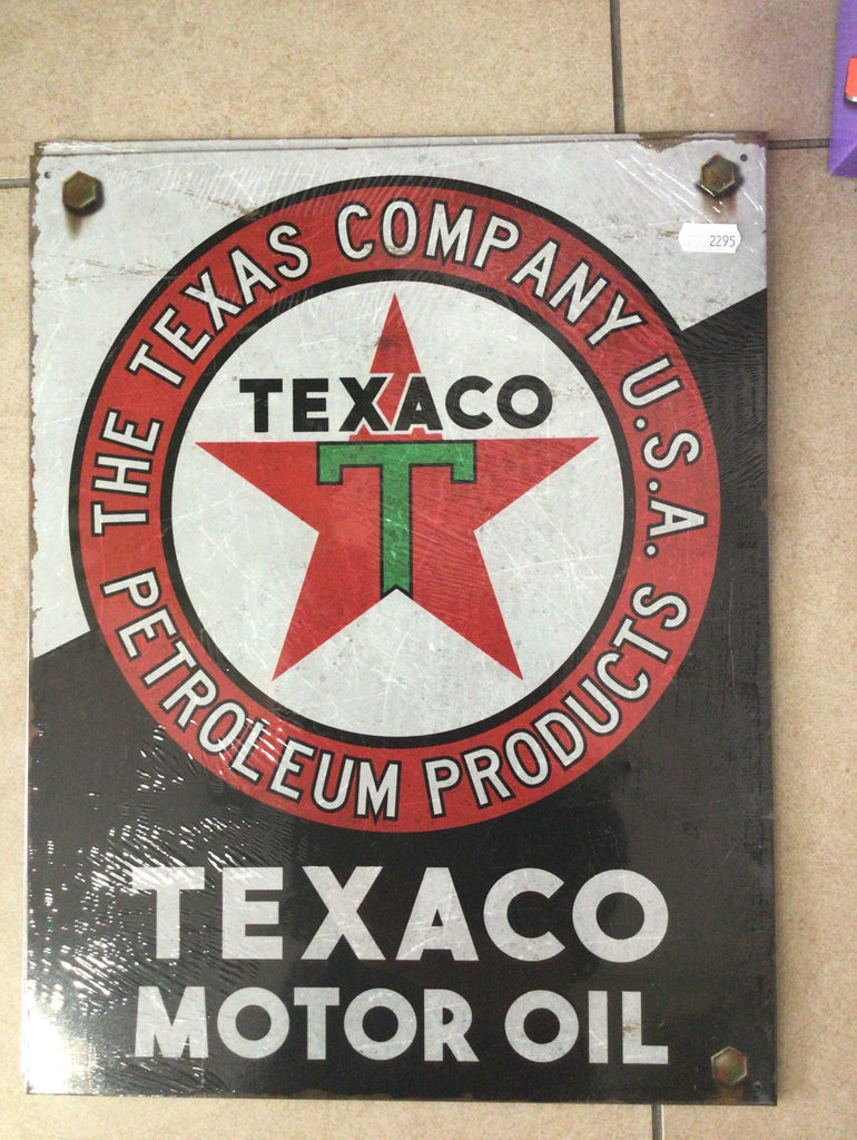 Plaque en tôle TEXACO huile de moteur