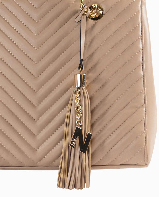 Women's Nicole Miller Designer Quilted Nylon Crossbody Bag