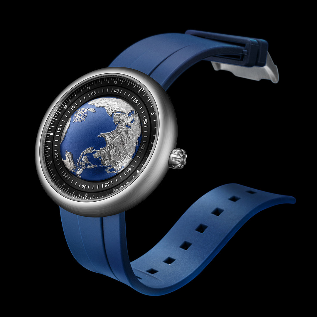 U-Series Blue Planet GPHG Mechanical Watch - blue strap - CIGA Design