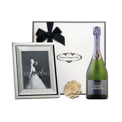 ideal photo frame wedding gift with champagne