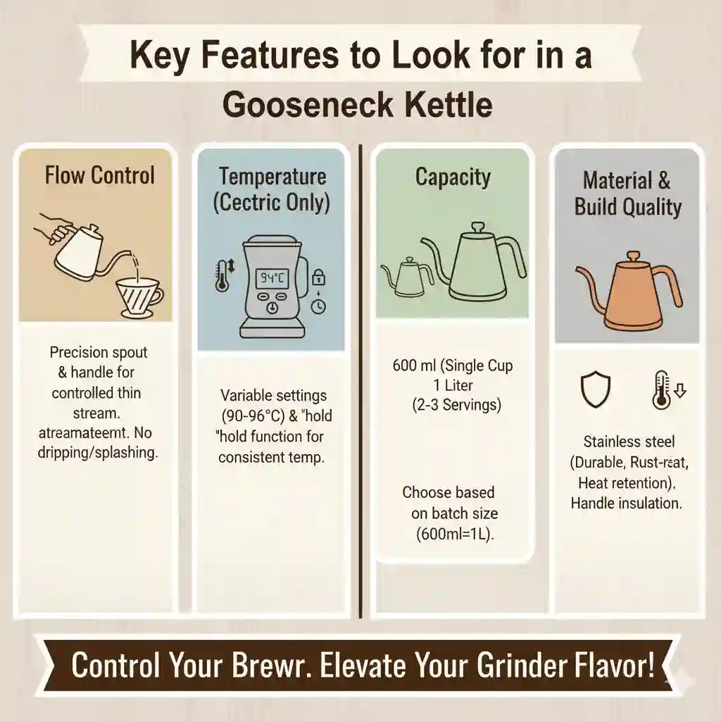 Key Features to Look for in a Gooseneck Kettle