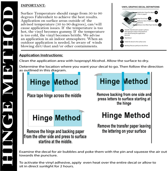 Large decal application instructions