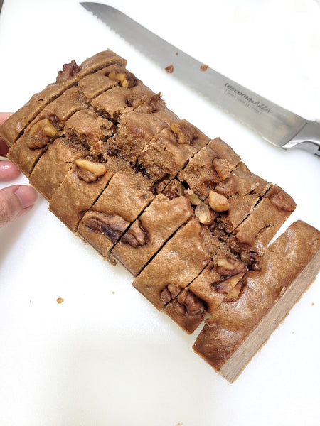 gluten-free vegan quickbread raisin walnut