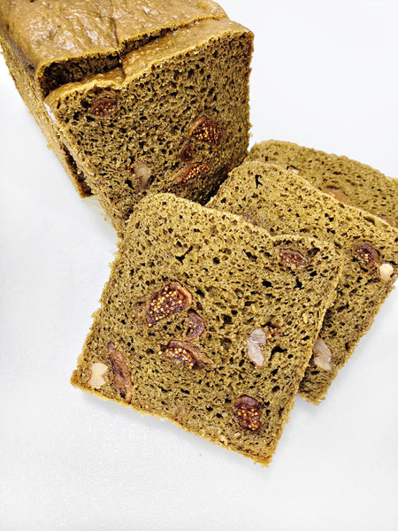 gluten-free vegan bread toast matcha walnut
