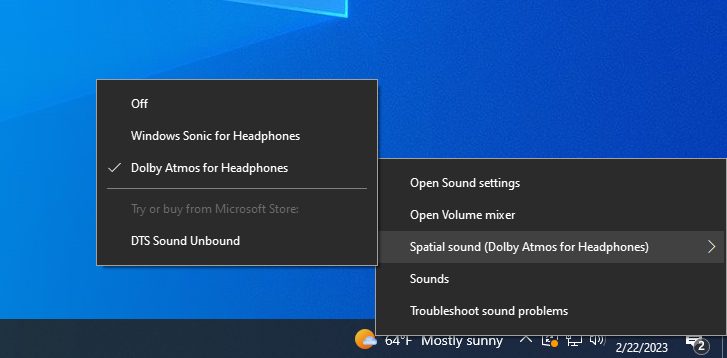 spatial audio how to enable dolby atmos Windows any headphones