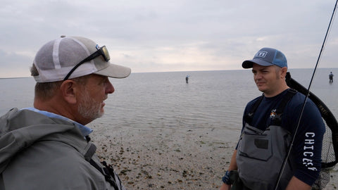 Andy Ford chats to Rowan Bailey at Church Norton