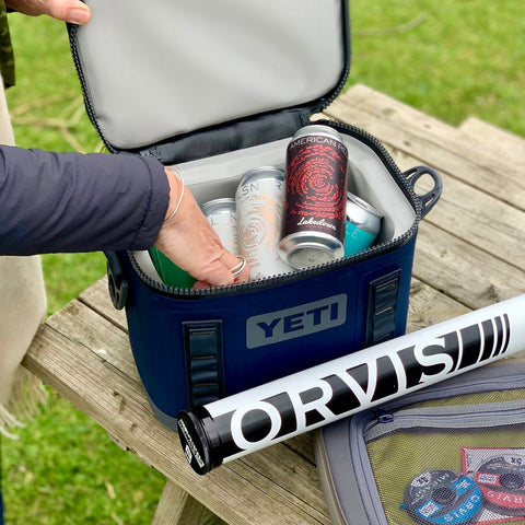 Lakedown Brewing Company beer in a YETI cooler