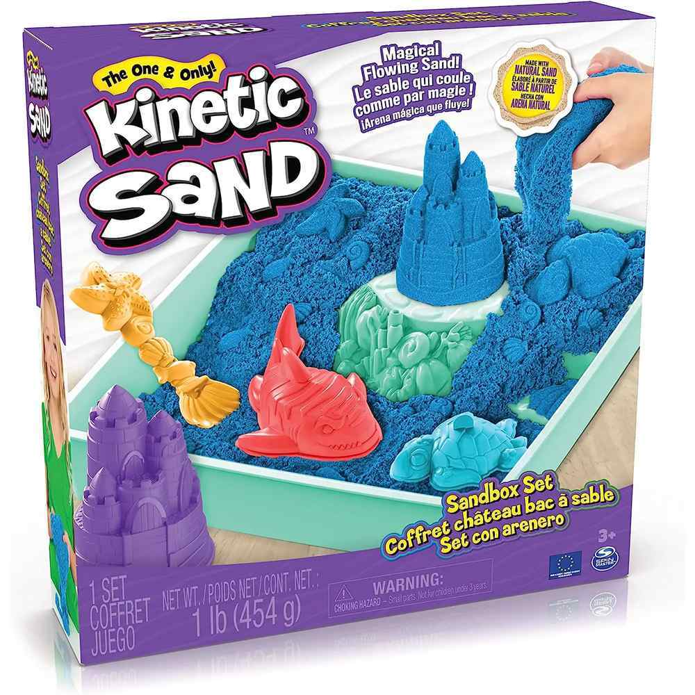 Kinetic Sand, Deluxe Beach Castle Playset with 1.13kg of Beach Sand,  Includes Moulds and Tools, Sensory Toys for Kids Aged 5+