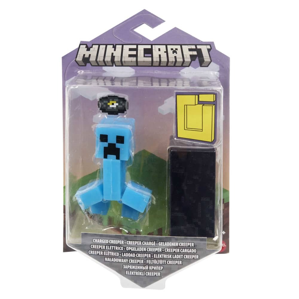  Mattel Minecraft Mob Head Minis Target Practice Creeper Pack  with 2 Action Figures & Accessories, Includes Video-Game Characters Creeper  & Skeleton, Collectible Gift for Fans Age 6 Years & Older 
