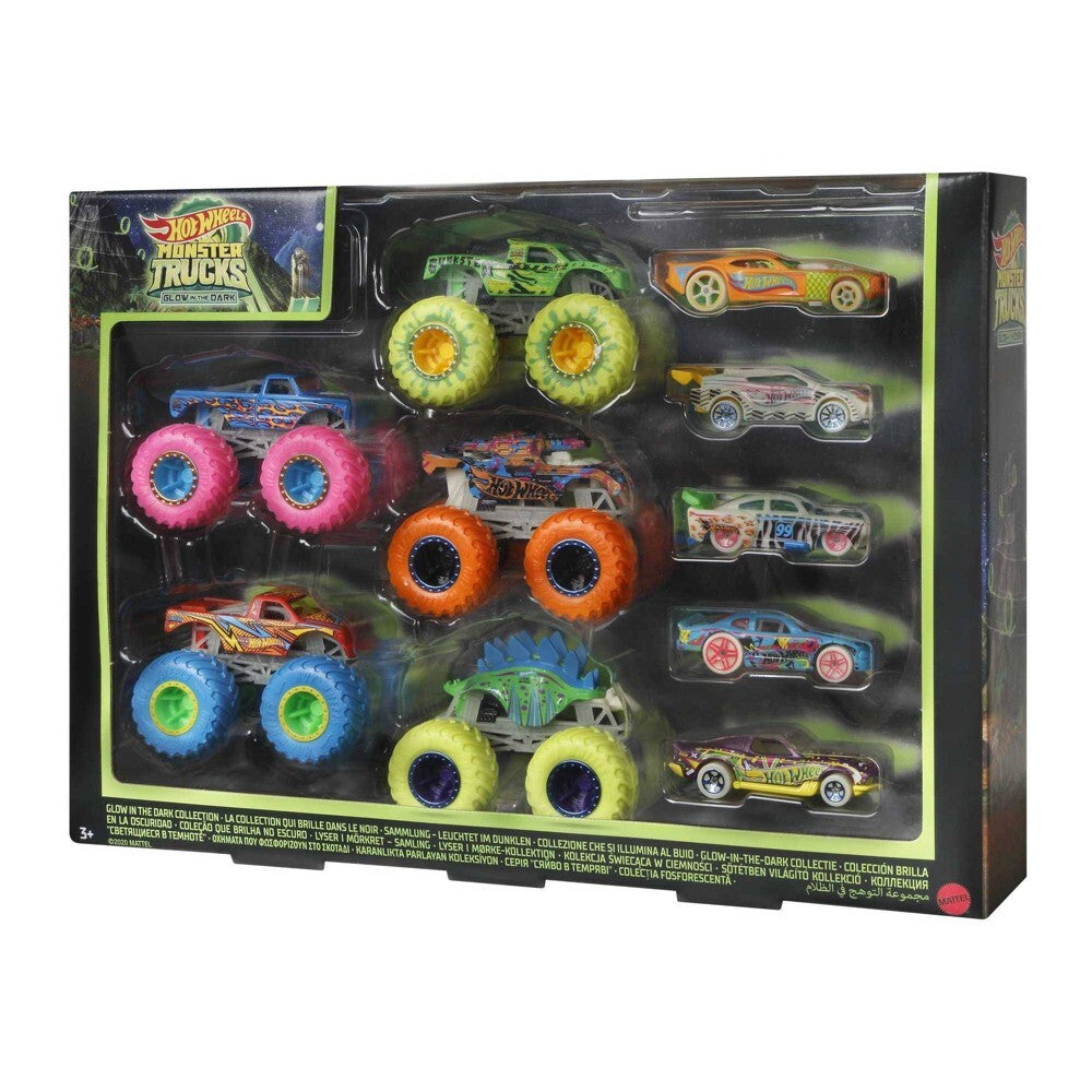 Hot Wheels Monster Trucks Arena Smashers Bone Shaker Tire Press Cha