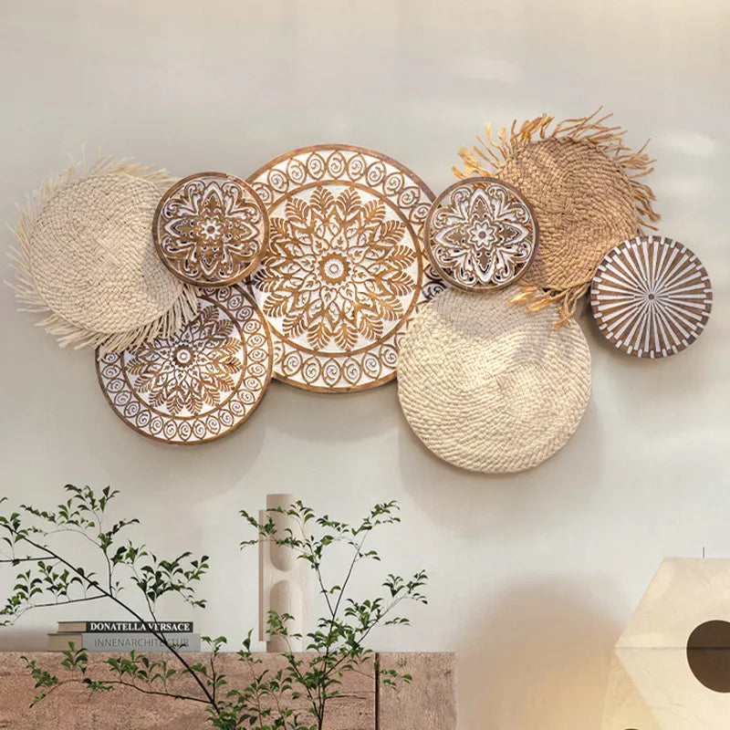 Handmade Rattan Woven Wall Accent