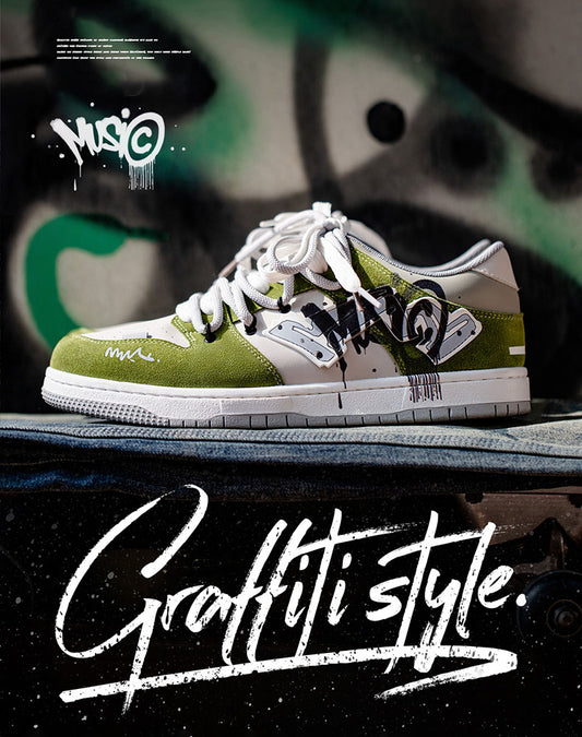 Graffiti Splash Design Sense Sports Men's Casual Shoes