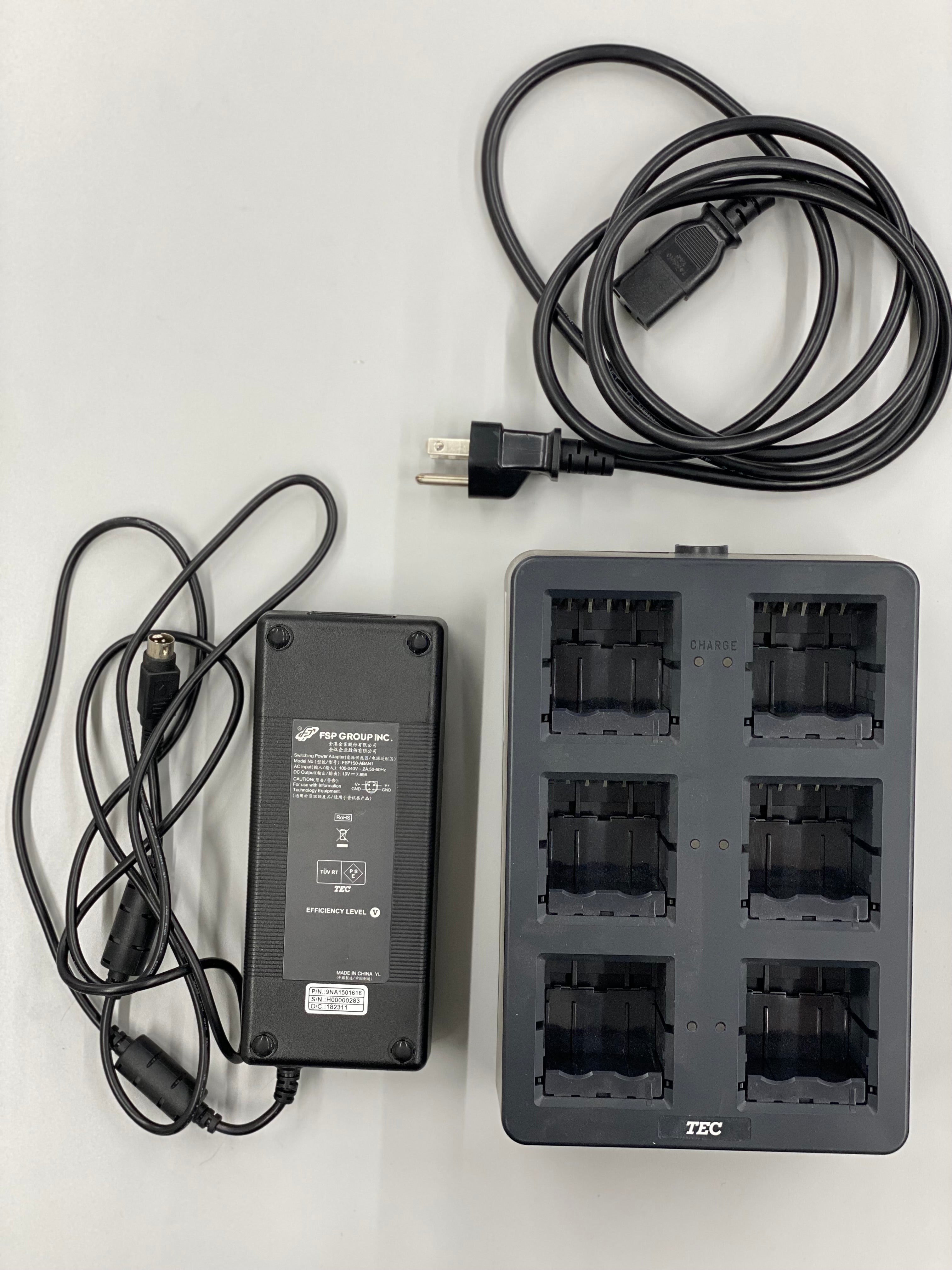 Toshiba Tec Portable Label Printer B-EP/B-FP/B-LP2D Combined 6 Slot Battery  Charger B-EP800-CHG6-R [Used]