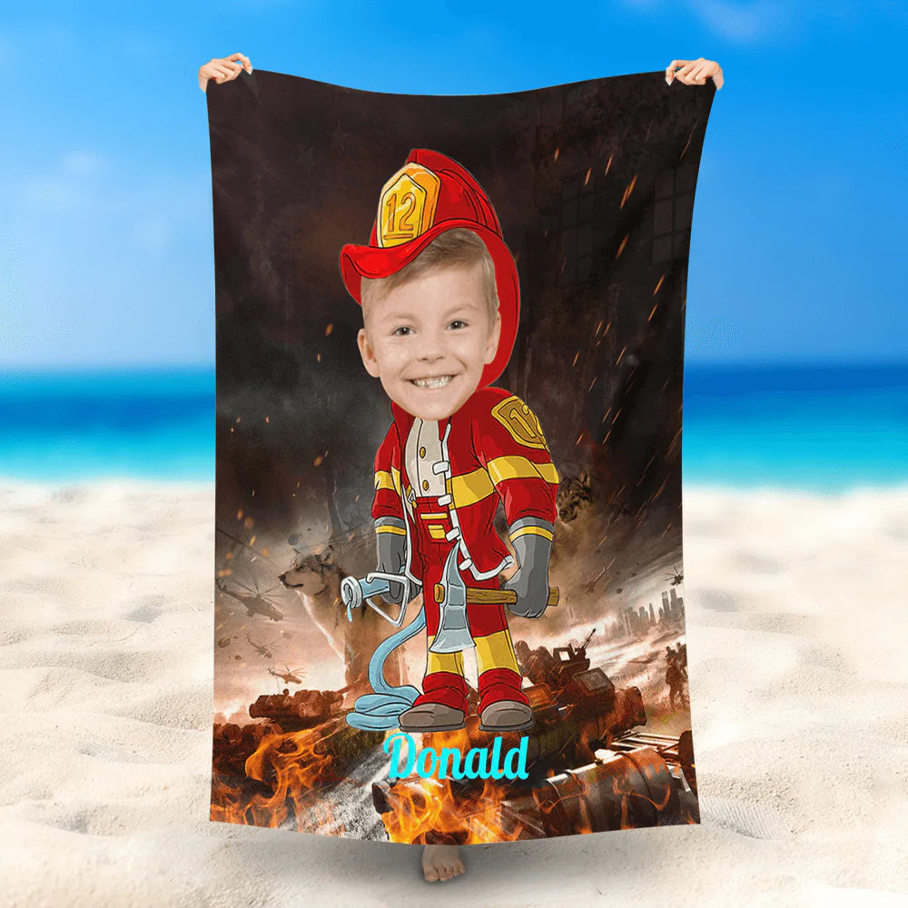 Personalized Photo Face Beach Towel,Custom Face Beach Towel, Custom Photo Beach Towel, Quick Dry Bath Towel, Firman Ready Swimming Towel