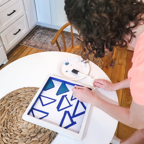 me painting the quilt block