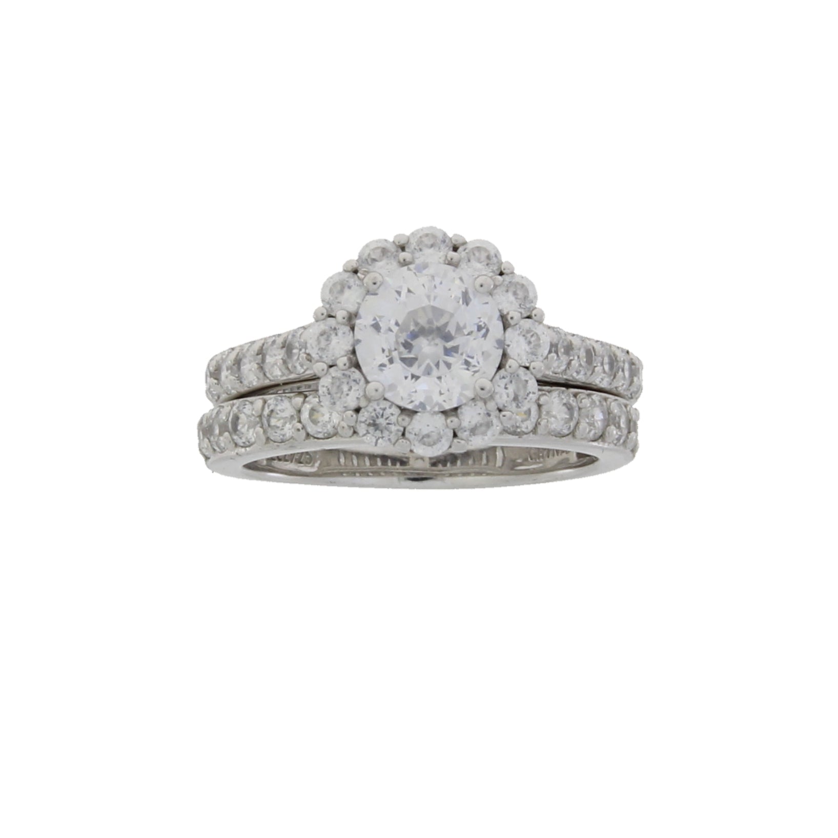 Natural Cubic Zirconium CZ SS Bridal Sterling Silver