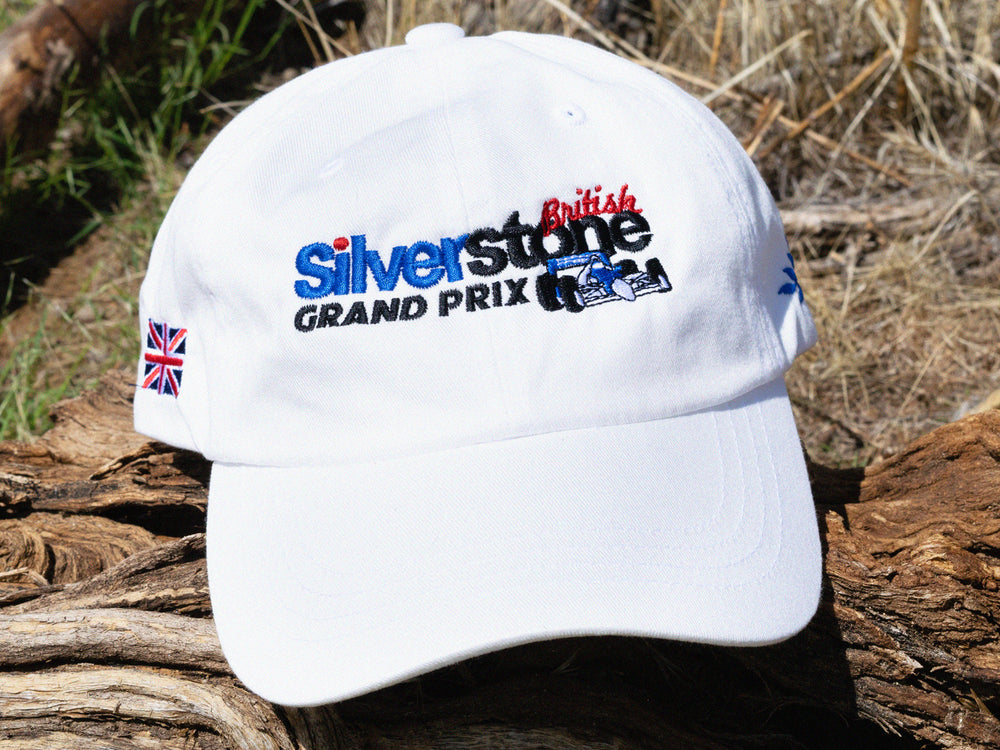 Silverstone British Grand Prix Hat Vintage white Formula 1 Dad Hat F1 Merch Racing hat 1.jpg