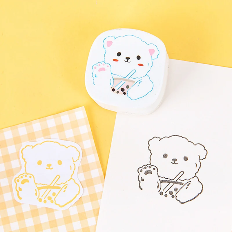 Cat and Dog Cute Cartoon Animal Shaped Rubber Stamp