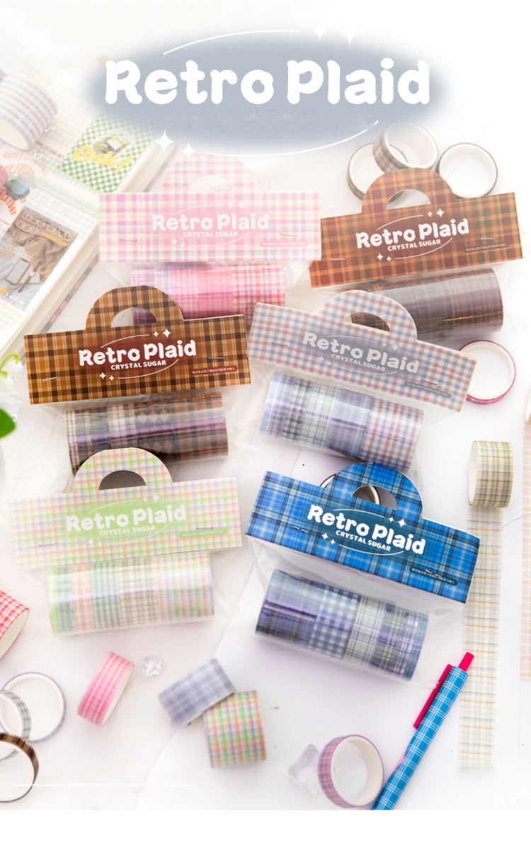 1Basic Plaid Washi Decorative Tape (6 Rolls)