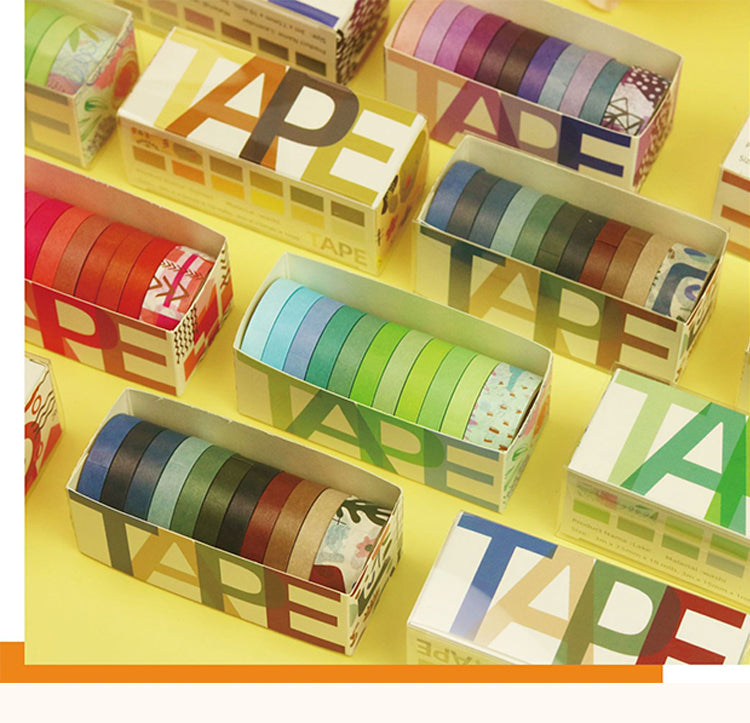 1Basic Solid Color Washi Tape Set (11 Rolls)