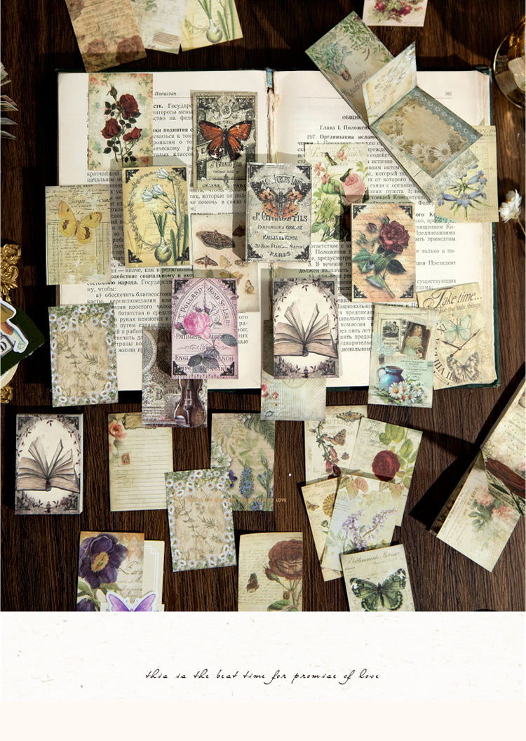 1Breeze and Floral Series Vintage Plant Stickers