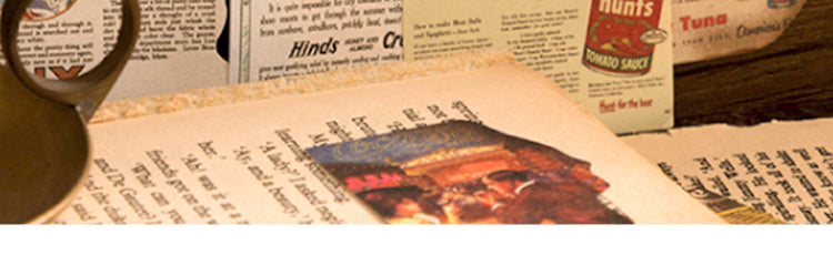 1Burnt Stock Base Journal Paper - Newspapers, Mushrooms, Letters2