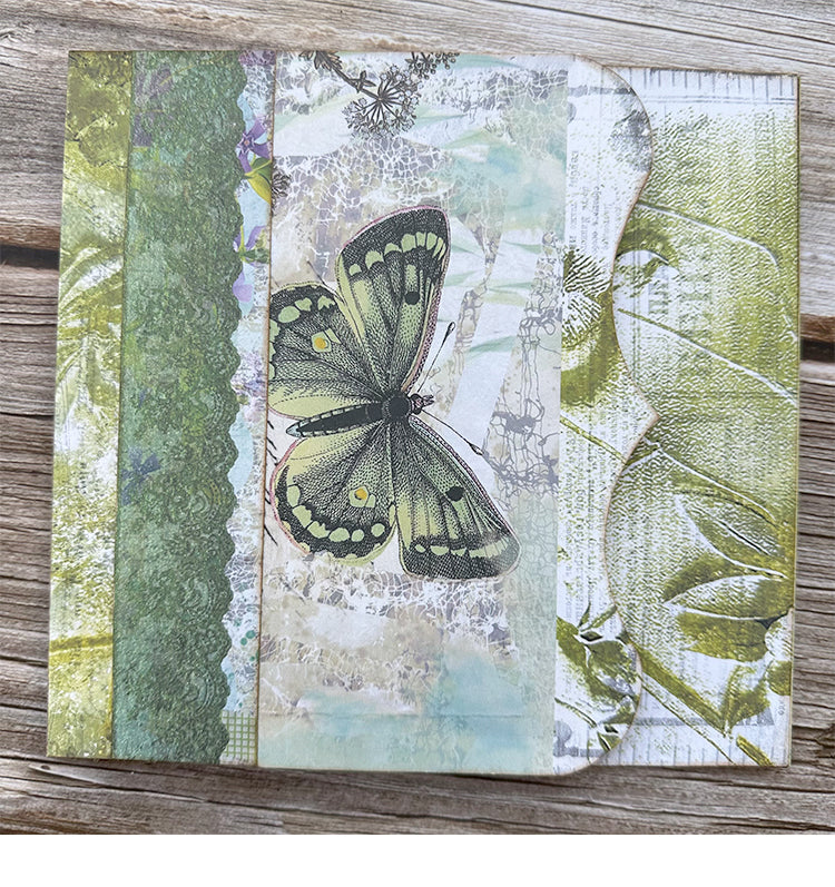 1Butterfly and Lush Green Forest Handmade Journal Collection Folder