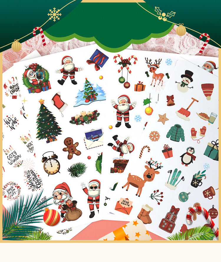 1Cartoon Christmas Decorative Stickers