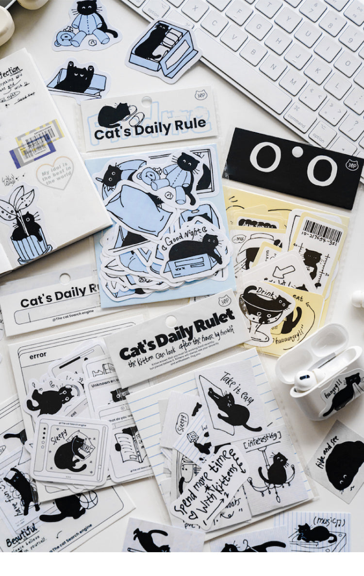 1Cat's Modern Life Coated Paper Stickers1