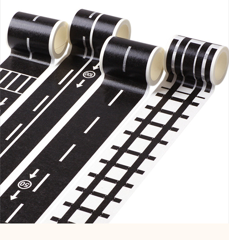 1Children's Cartoon DIY Traffic Railway Road Washi Tape