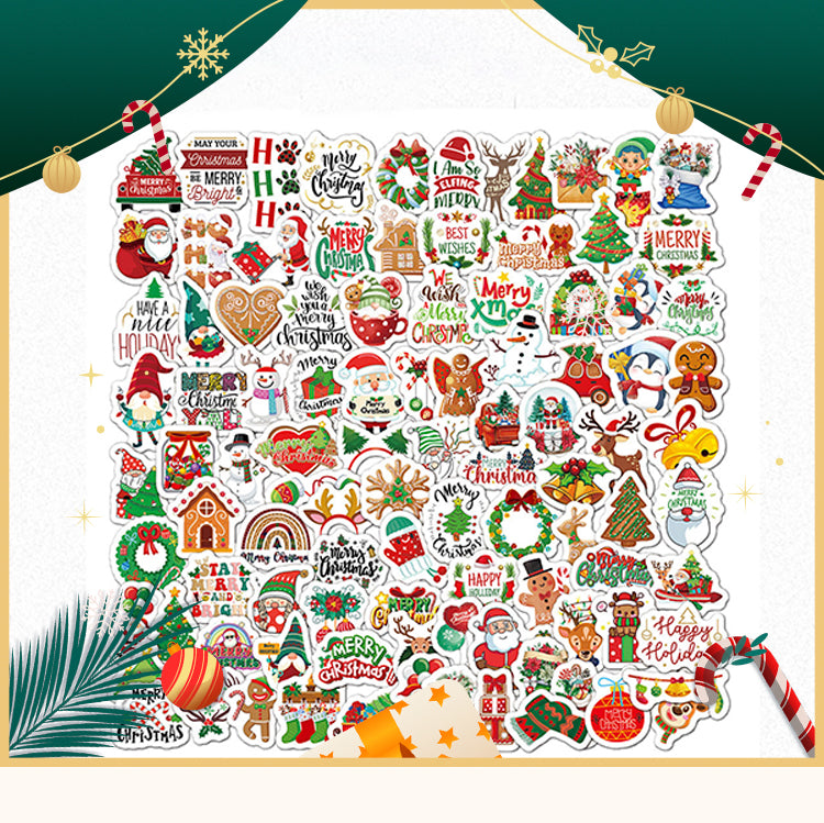 1Christmas-themed Vinyl Decorative Stickers