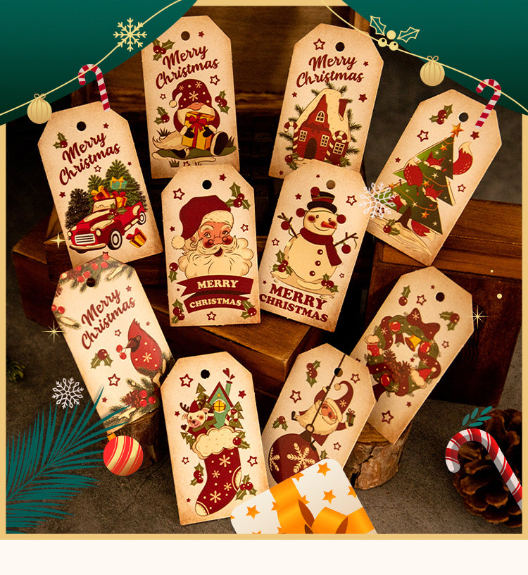 1Christmas Cartoon Kraft Decorative Hang Tags