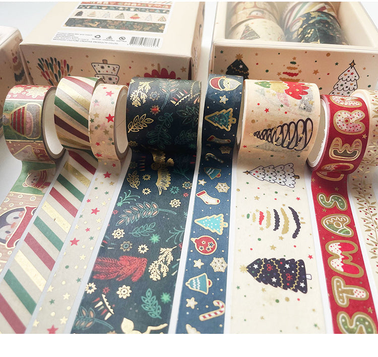 1Christmas Foil Gold Washi Tape Set