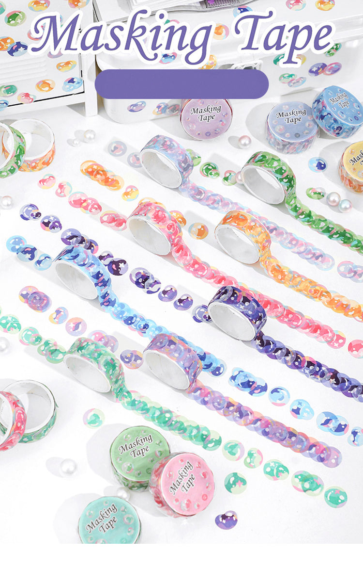 1Colorful Bubble Washi Stickers