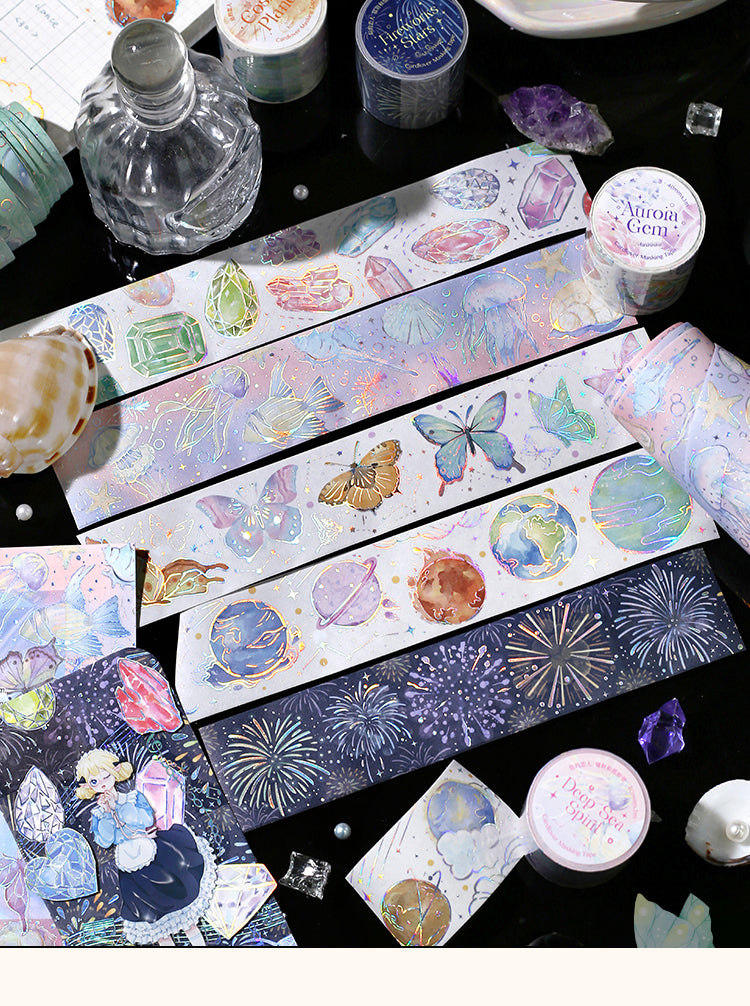 1Colorful Realm Series Holographic Washi Tape