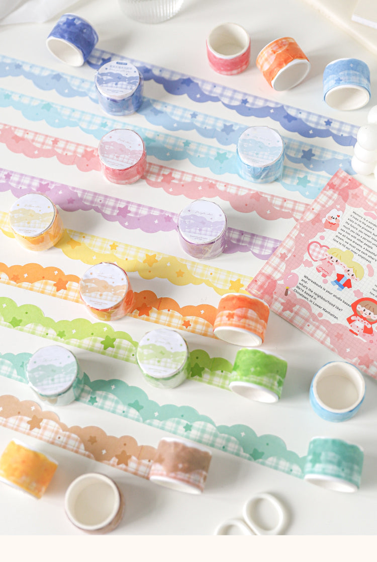 1Colorful Shaped Star Clouds Washi Tape