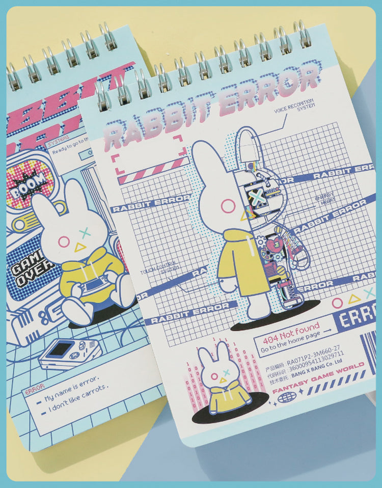 1Cute Cartoon Bunny Coil-Bound Journal Notebook