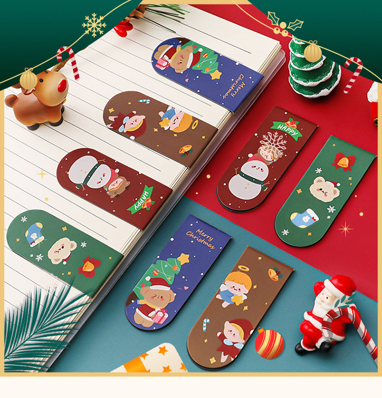 1Cute Cartoon Christmas Magnetic Bookmarks