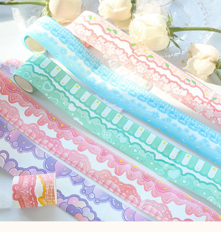 1Double-Sided Border Irregular Washi Tape