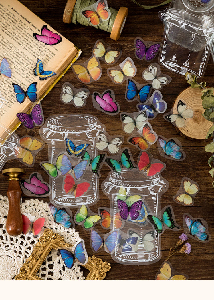 1Everything in a Bottle Series Flower Butterfly Sticker Pack