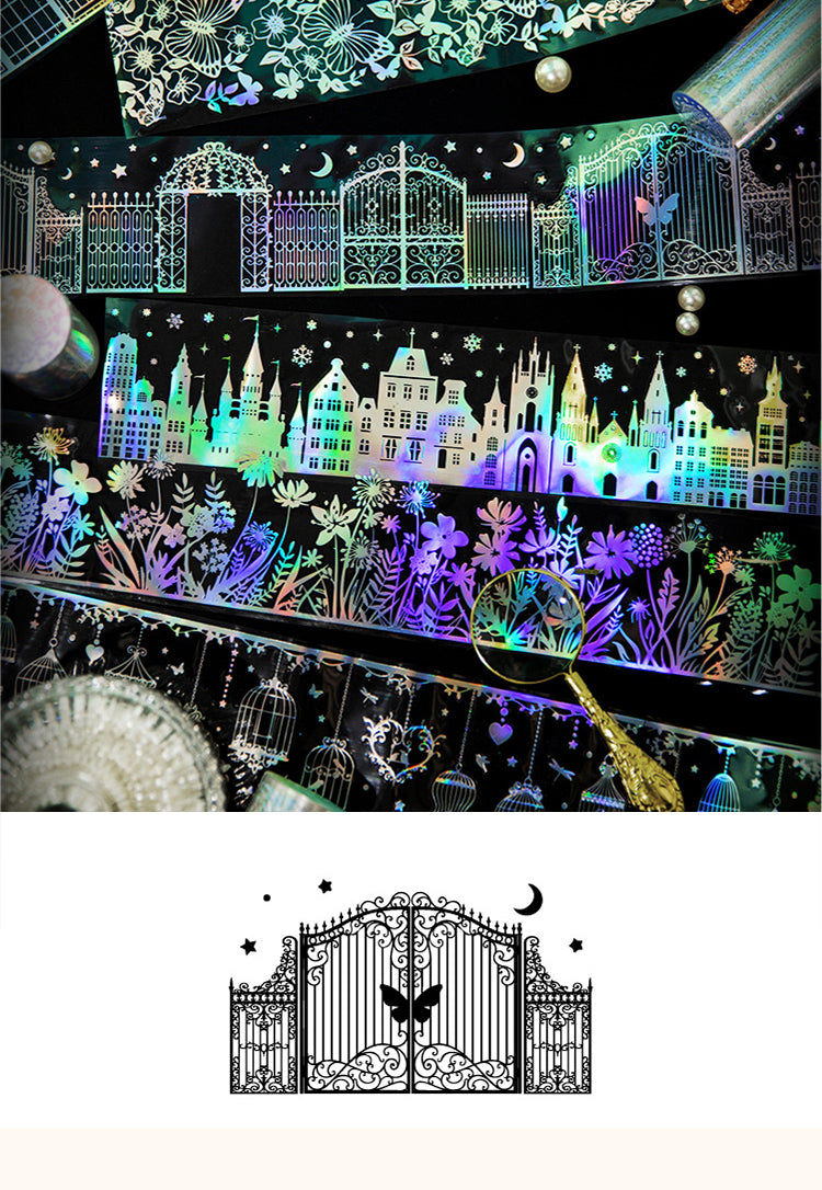 1Fairy Tale Town Series Holographic Decorative PET Tape