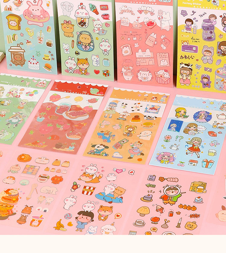 1Fantasy Cartoon Series Small PVC Stickers