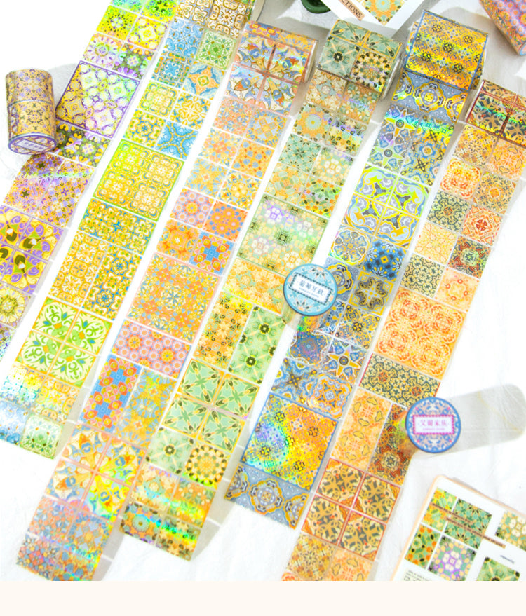 1Floral Tile Pattern Collection Decorative PET Tape