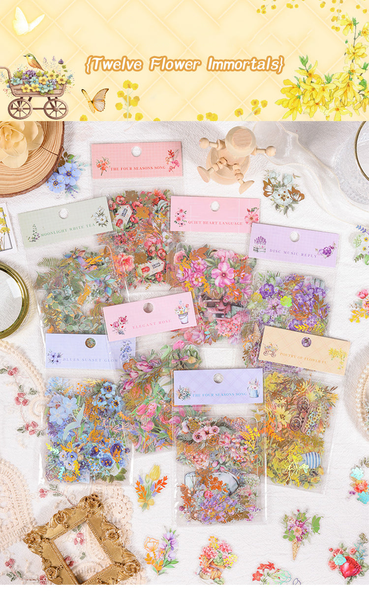 1Flower PET Decorative Stickers