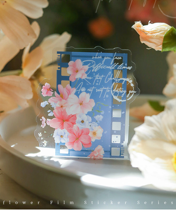 1Flower and Film PET Decorative Sticker