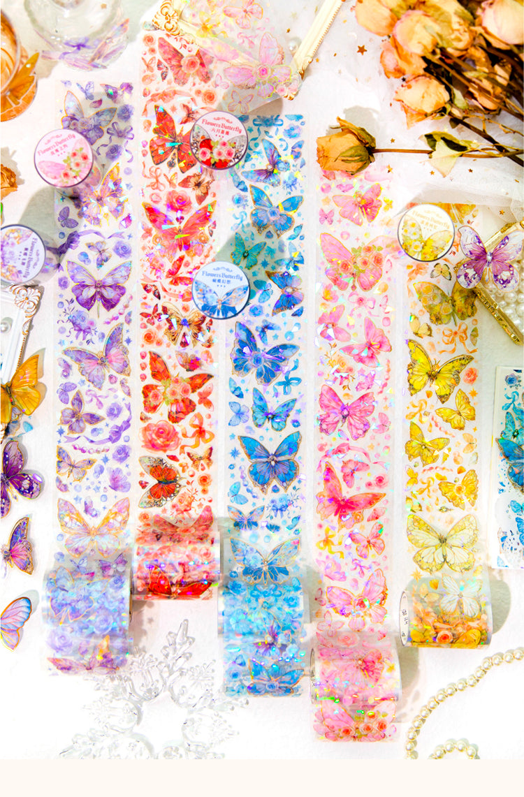 1Flying Butterfly Series Holographic PET Tape