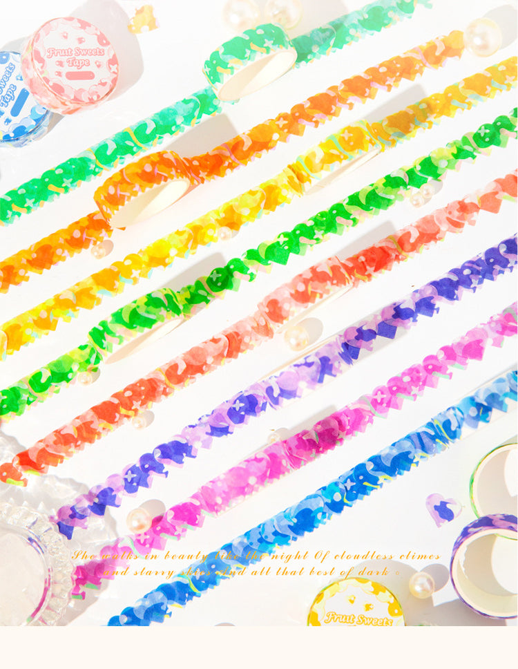 1Fruit Sweets Series Heartshape Rolled Washi Stickers