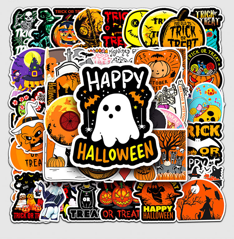 1Halloween Pumpkin PVC Sticker Set 100 PCS