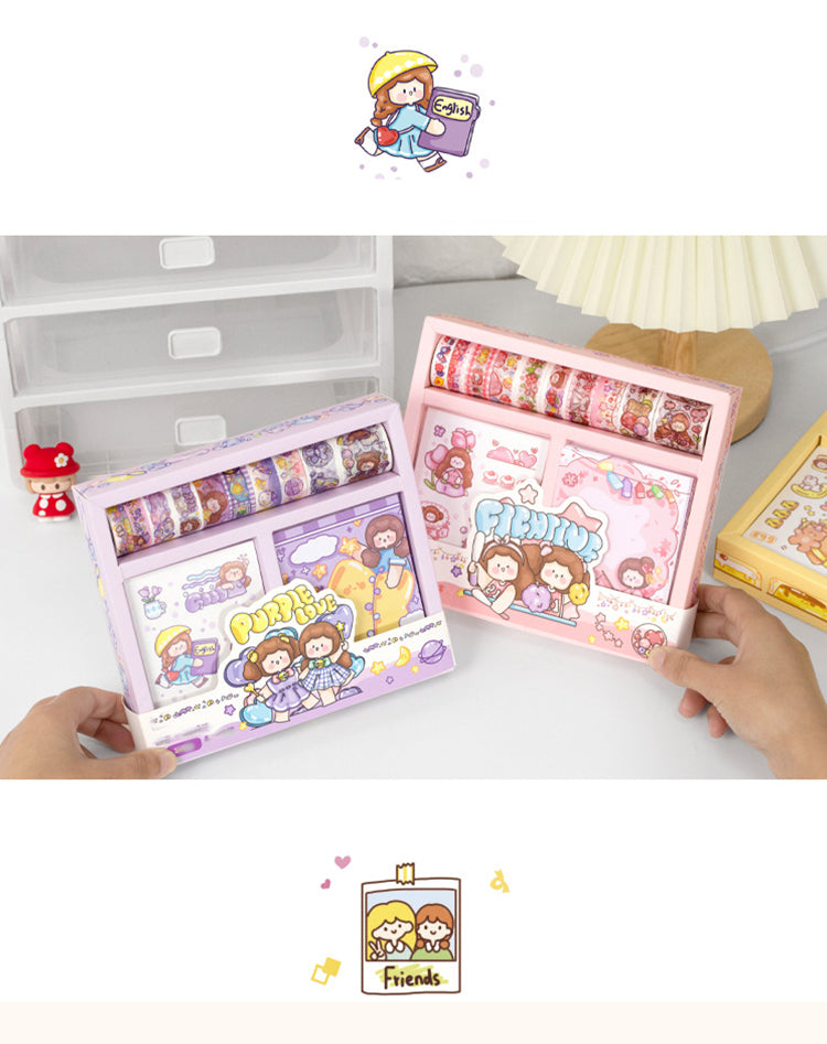 1Happy Childhood Cartoon Girl-themed Scrapbook Kit